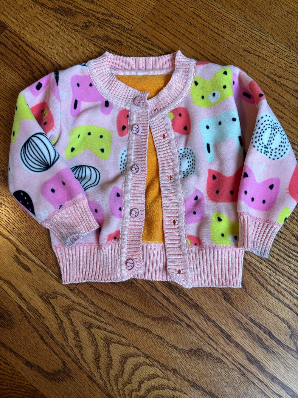 12-18m fleece animal print cardi
